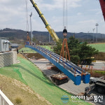 보은스포츠파크, 진화 계속 진행 중…보행자 육교 공사 순항