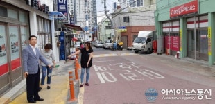 권중호 마산합포구청장, 교방초교 통학로 설치 예정지 현장점검
