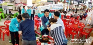 박주원 후보, 젊음과 열정이 넘치는 로데오거리에서 표심잡기 나서