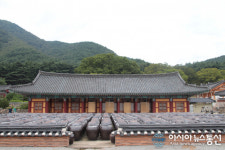 포항 보경사 지키는 장독 병정들