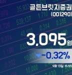 [마감증시보고] 골든브릿지증권  오후 3시 55분 3,095원으로 장 마감