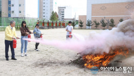 박종훈 경남교육감, 거창 샛별중 민방위훈련 동참