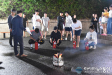 위덕대, 생활관 학생들 안전 위한 소방훈련 실시