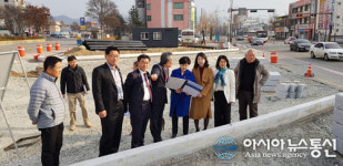 전주시의회 도시건설위 금암광장 교차로 개선 공사 현장점검