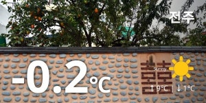 [23일 날씨] 전주날씨 최고기온9도 실바람불어