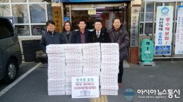 밀양시 내이동 한사랑교회, 이웃돕기 물품 전달