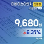 장종리포트 디바이스이엔지주가 9,680원 마감해