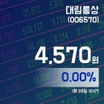(주식종목) 28일 대림통상주가 4,570원