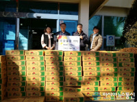 김칠규 전 천하장사, 고향 산청군 단성면에 물품기탁