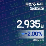 (종목상세정보) 8일 토탈소프트현재가 2,935원
