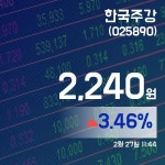(주가정보) 27일 한국주강현재 주식 거래가격 2,240원
