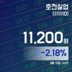 (국내주식시장주가) 12일 호전실업현재가격 11,200원