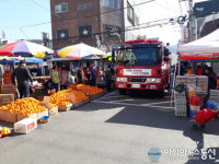 진해구, 경화시장서 소방로 확보 훈련
