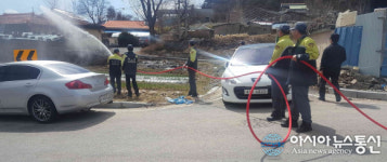 계룡소방서, 남여 의용소방대 호스릴 소화전 점검 실시