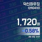 (국내주가정보) 22일 덕신하우징증시현황 1,705원