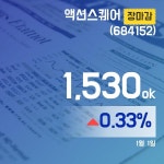 장마감보고서 3일 액션스퀘어주가 1,530원 마감해