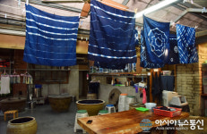 타이완 산골서 천연 쪽염색 체험해보세요