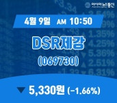(주가정보) 9일 DSR제강현재 주식 거래가격 5,330원