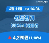 (11일 마감보고) 선도전기 주가 4,290원 장 마쳐