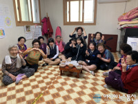 북구 덕천2동 덕천여자중학교 학생들 경로당 방문...효 사랑 실천