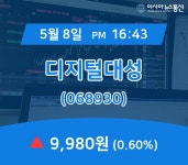 (주식종목) 8일 디지털대성 현재가격 9,980원