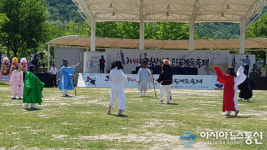 합천 덕곡밤마리오광대, 경남민속예축제서 탈춤연기 선보여