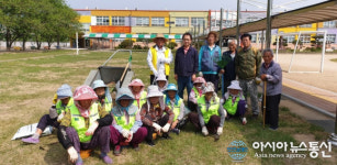 합천 대양면 노인분회, 대양초등학교 환경정화 봉사활동