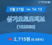 (주식종목) 21일 삼기오토모티브 주가 2,715원