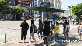 포항시 북구청, 여름철 폭염대비 무더위 쉼터 그늘막 설치