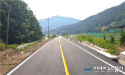 마산합포구, 진전면 상촌마을 진입도로 확장공사 1단계 완료