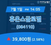 (아통증시) 1일 휴온스글로벌 현재가 39,800원