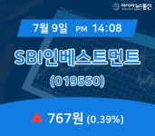 (종목상세정보) 9일 SBI인베스트먼트 증시현황 767원