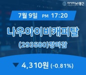 [인기주분석 종목정보] 나우아이비캐피탈 주가 4,310원 마감