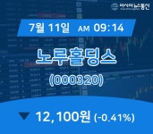 (증시현황) 11일 노루홀딩스 주가 12,100원