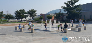 진동종합복지관, 바닥 분수대 운영