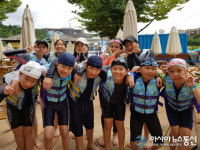 청도 금천初, 전교생 경주 블루원워터파크서 생존 수영 체험 실시
