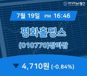 [특징주분석 주가정보] 평화홀딩스 주가 4,710원으로 장 마감