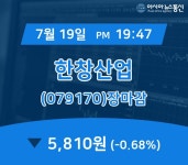 [특징주분석 종목정보] 한창산업 주가 5,810원으로 종료