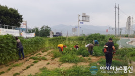 영동군 심천면주민자치위, 주민 쉼터 ‘지프내 공원’ 가꾸기 ‘구슬땀’