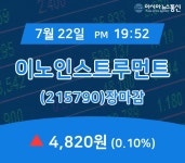 [특징주분석 종목정보] 이노인스트루먼트 주가 4,820원으로 종료