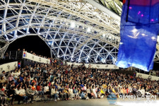 [포토]가을밤 호수공원 수상무대섬 가득 메운 세종시민