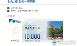 청송군, 청송사랑화폐 내년부터유통