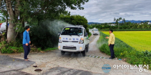 (포토)농협 충주시지부-충주축협, 아프리카돼지열병 확산 방지 총력
