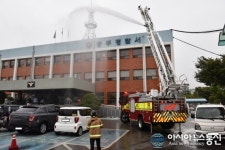 (포토)충주경찰서-충주소방서 합동소방훈련 실시