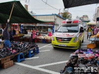 진해구, 경화시장 소방로 확보 실제 훈련 실시