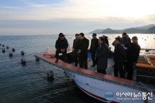 신우철 완도군수, 소안 김 양식장 방문 어업인 애로사항 청취