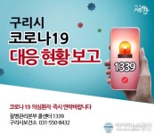 구리시청 홈페이지 통해 공개된 코로나19 현황