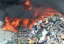 [속보2] 전주시 광역쓰레기매립장, 대형폐기물선별시설 화재