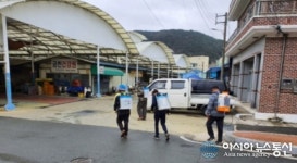 [아통 포토] 청도군 금천면의소대, 동곡전통시장서 코로나19 퇴치에 앞장서