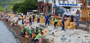 창원 진해루에서만 해양쓰레기 28톤 수거